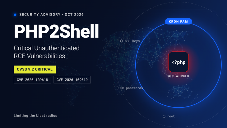 PHP2Shell: Critical Unauthenticated RCE Vulnerabilities & How Kron PAM Limits the Blast Radius When Web Servers Are Compromised