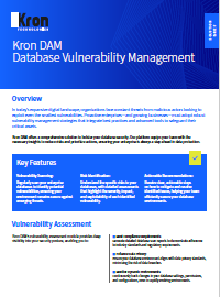 Kron DAM Database Vulnerability Management