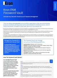 Kron PAM <br>Password Vault